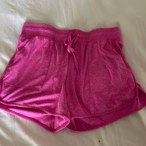 pink athletic shorts